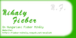 mihaly fieber business card
