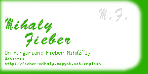 mihaly fieber business card